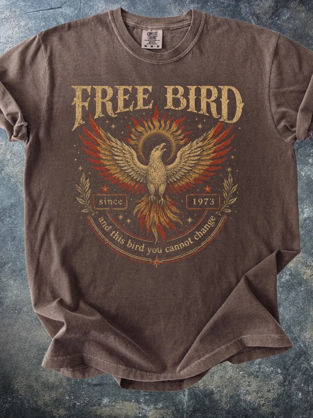Comfort Colors 'Free Bird' Short Sleeve Tee with Vintage Phoenix Graphic